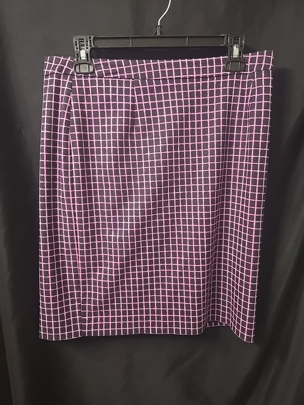 Halogen Pink Black Geometric Grid Pencil Skirt Size 8